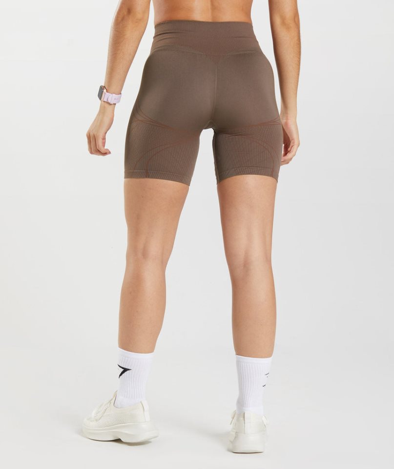 Szorty Gymshark Apex Seamless Damskie Ciemny Brązowe | PL 490XHC